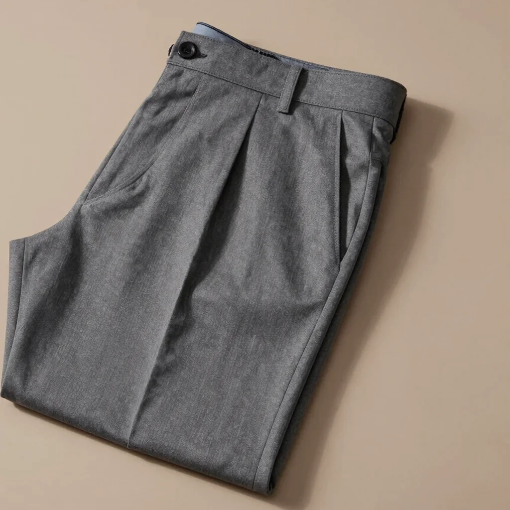 Bundfaltenhose aus Woll-Blend
